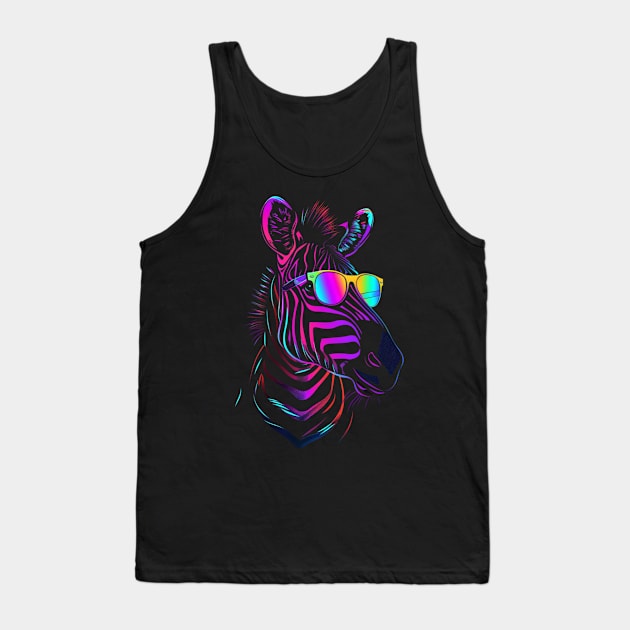 Zebra Roaming Relations Tank Top by Infinity Painting